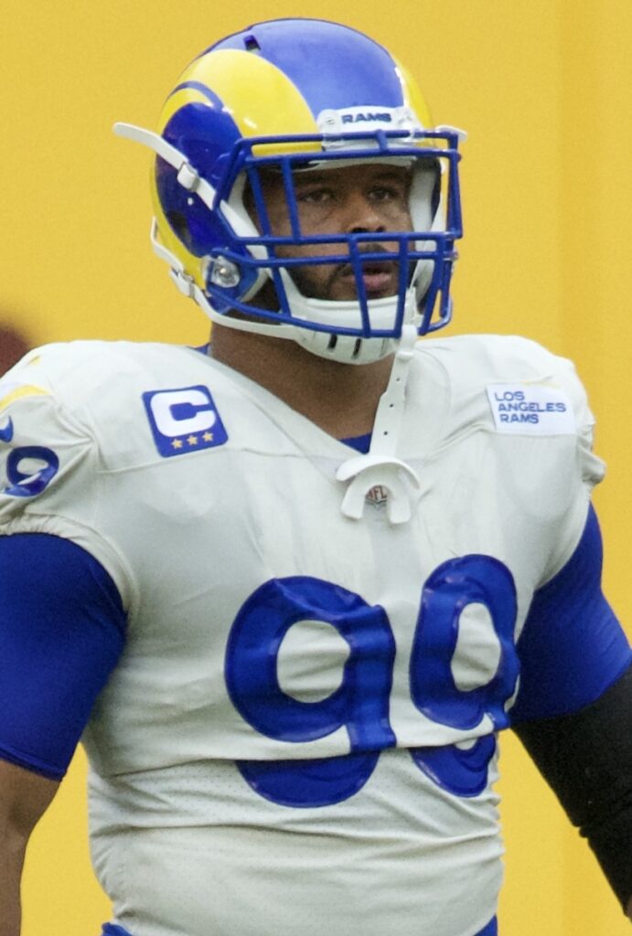 Aaron Donald with the Los Angeles Rams, 2020