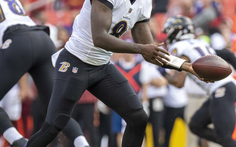 Lamar Jackson with the Baltimore Ravens in 2021