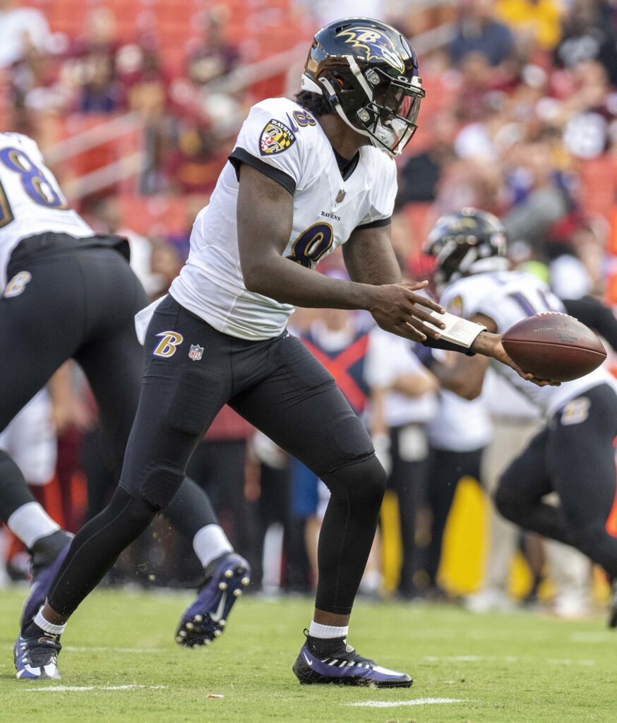 Lamar Jackson with the Baltimore Ravens in 2021
