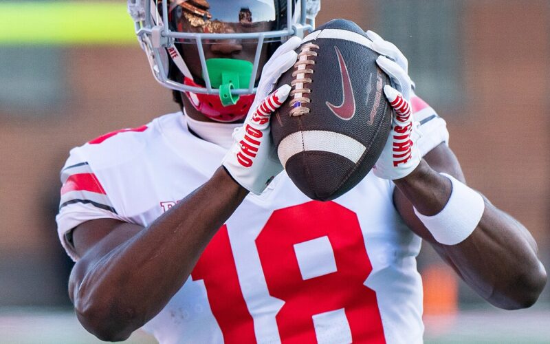 Marvin Harrison Jr. warming up in 2022
