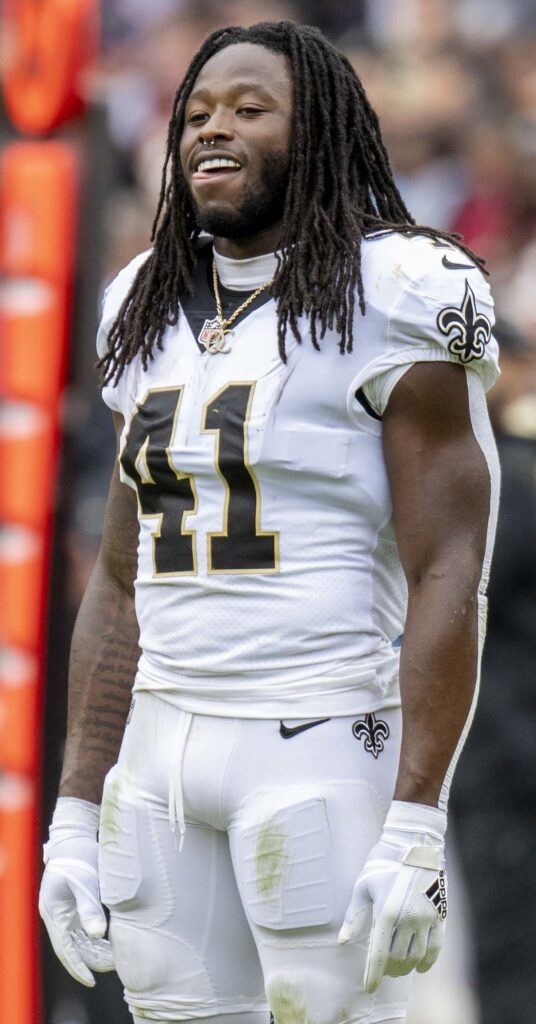 Alvin Kamara with the New Orleans Saints in 2021