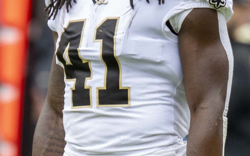 Alvin Kamara with the New Orleans Saints in 2021