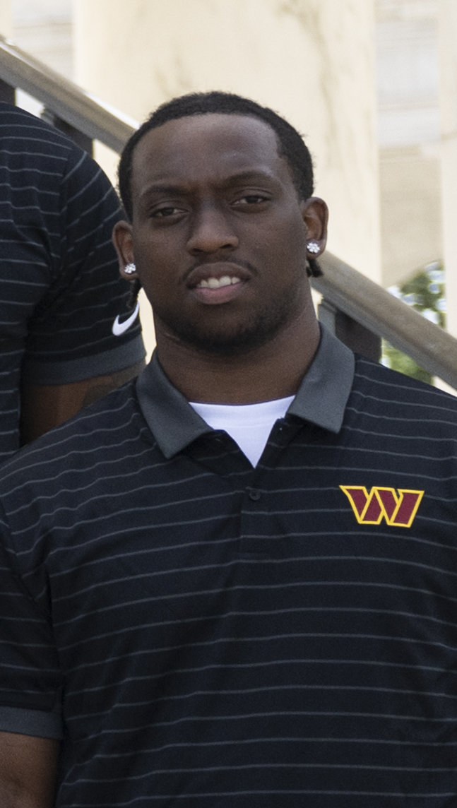 Kaytron Allen at the Washington Commanders rookie class visit to Arlington National Cemetery, June 2026