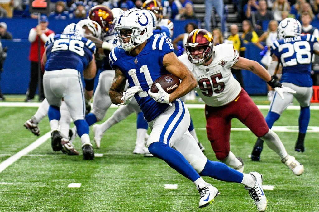 Michael Pittman Jr. with the Indianapolis Colts, 2022