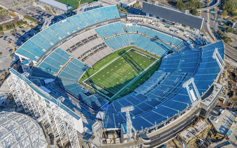 Aerial view of EverBank Stadium in Jacksonville