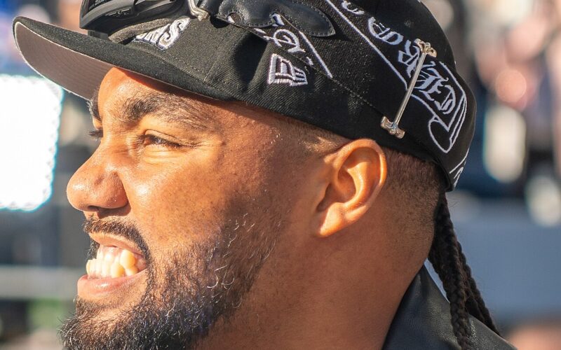 Leonard Williams at the Seahawks' Super Bowl LX victory parade