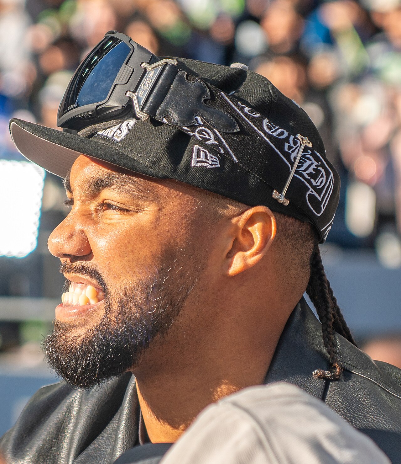 Leonard Williams at the Super Bowl LX victory parade