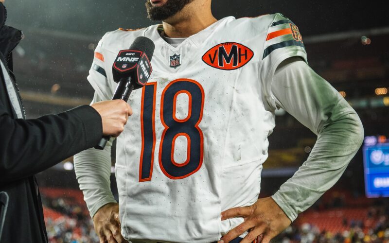 Caleb Williams with the Chicago Bears in 2025