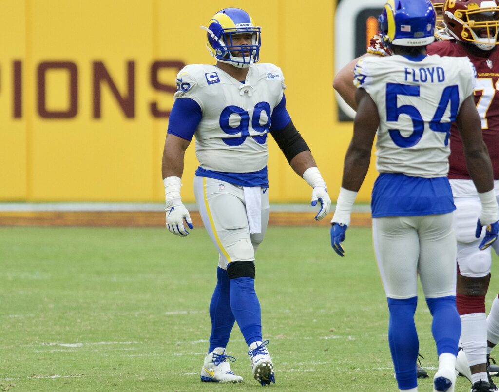 Aaron Donald with the Los Angeles Rams in 2020