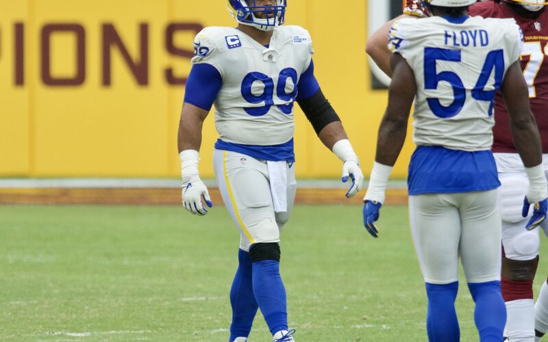 Aaron Donald with the Los Angeles Rams in 2020