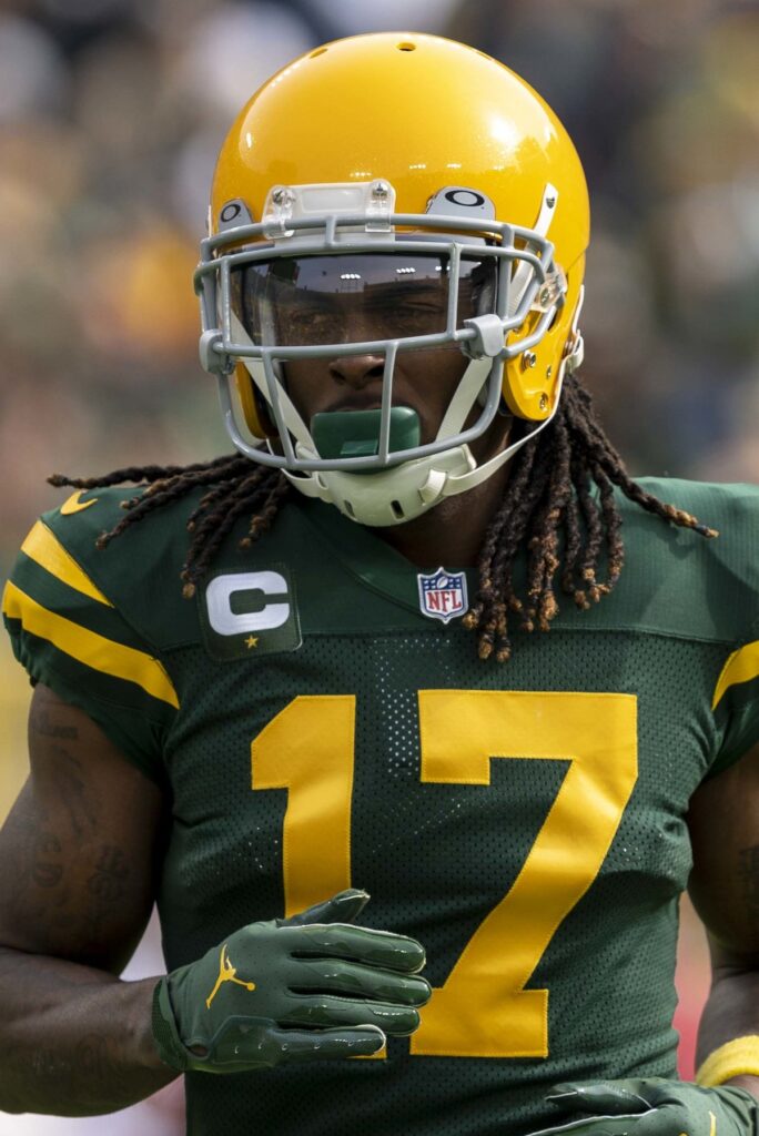 Davante Adams with the Green Bay Packers in 2021