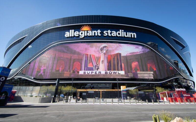 Exterior of Allegiant Stadium in Las Vegas
