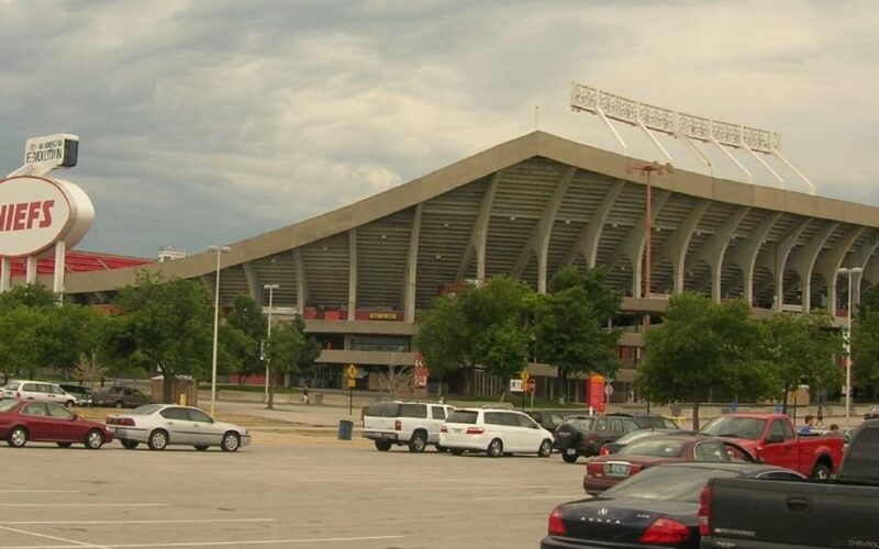 Exterior of Arrowhead Stadium, home of the Kansas City Chiefs