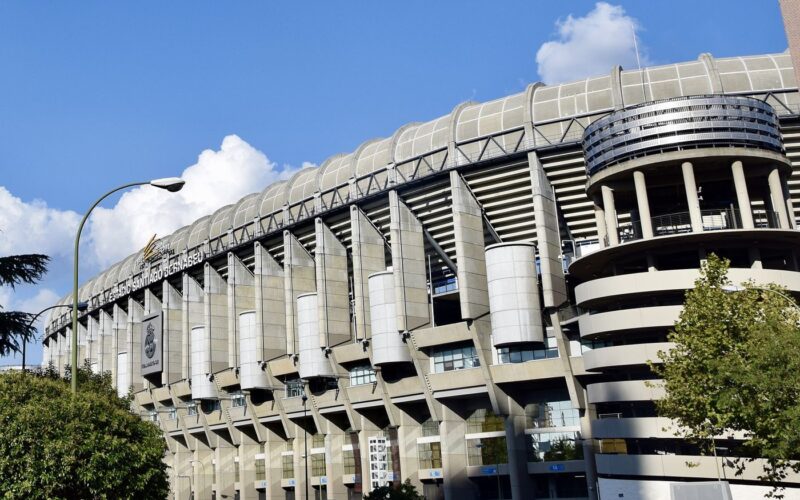 Exterior of the Santiago Bernabéu stadium in Madrid