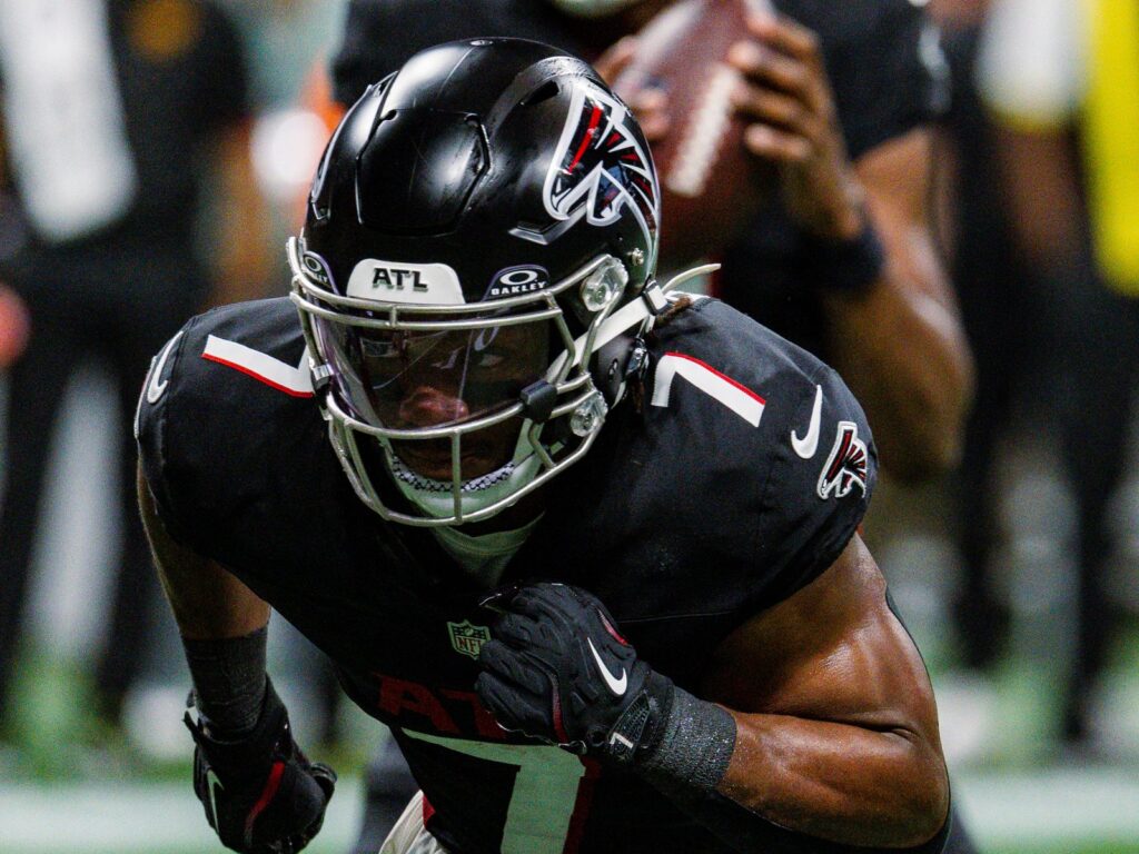 Bijan Robinson with the Atlanta Falcons in September 2025