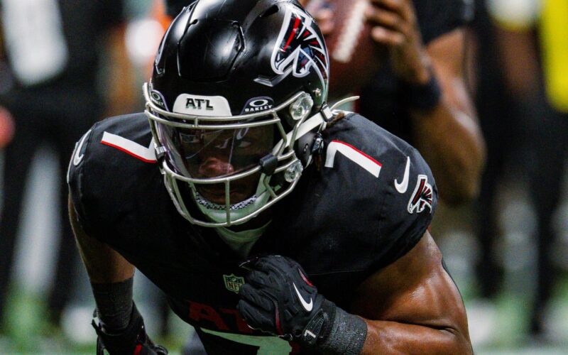 Bijan Robinson with the Atlanta Falcons in September 2025