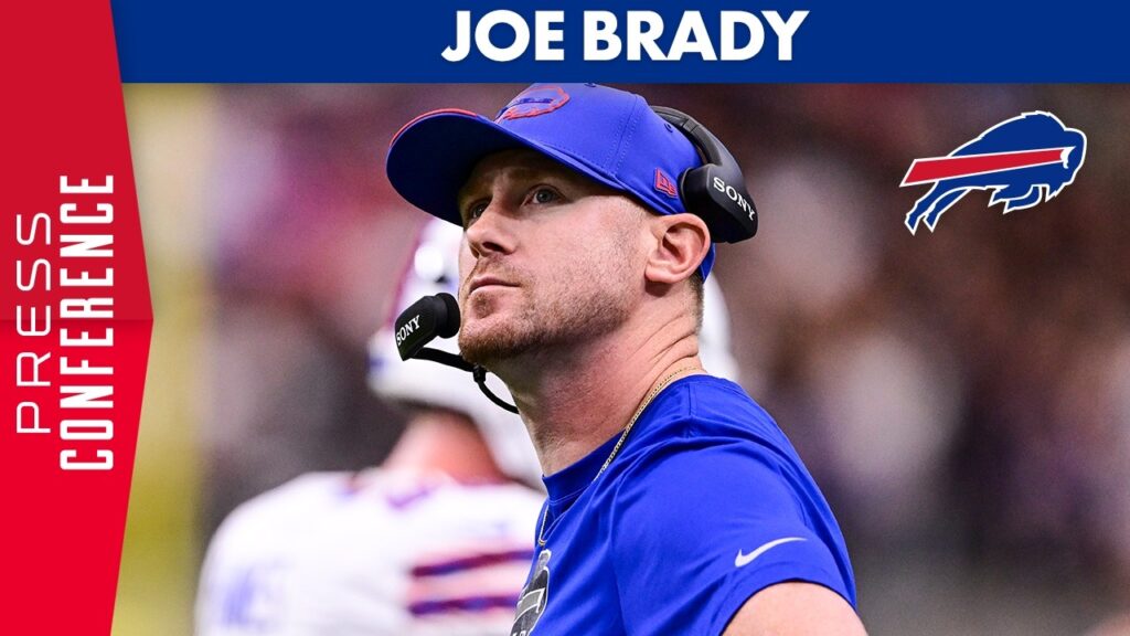 Joe Brady press conference graphic, Buffalo Bills, October 19, 2026