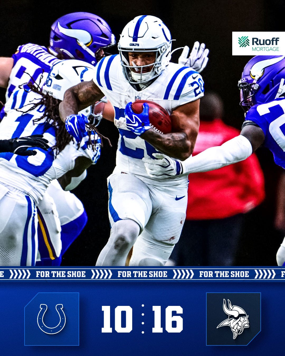 Colts at Vikings final score graphic