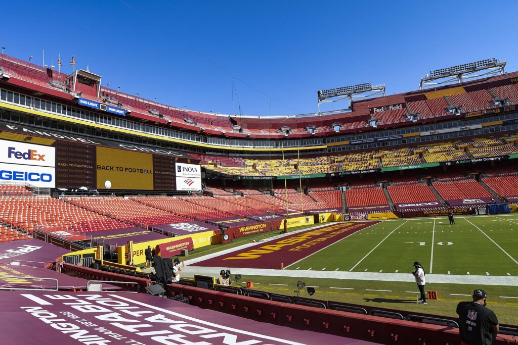 Inside Northwest Stadium in Landover, Maryland, home of the Washington Commanders