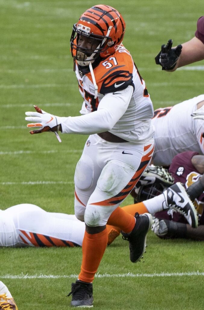 Germaine Pratt during a 2020 game with the Cincinnati Bengals