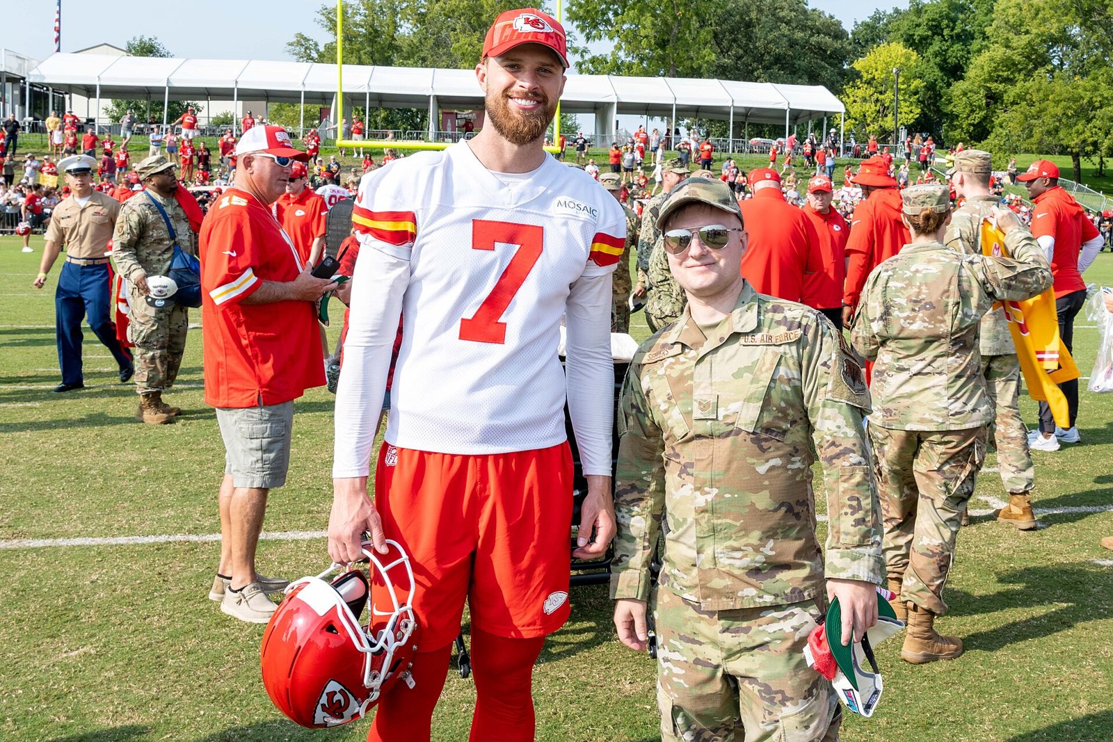 Harrison Butker at training camp