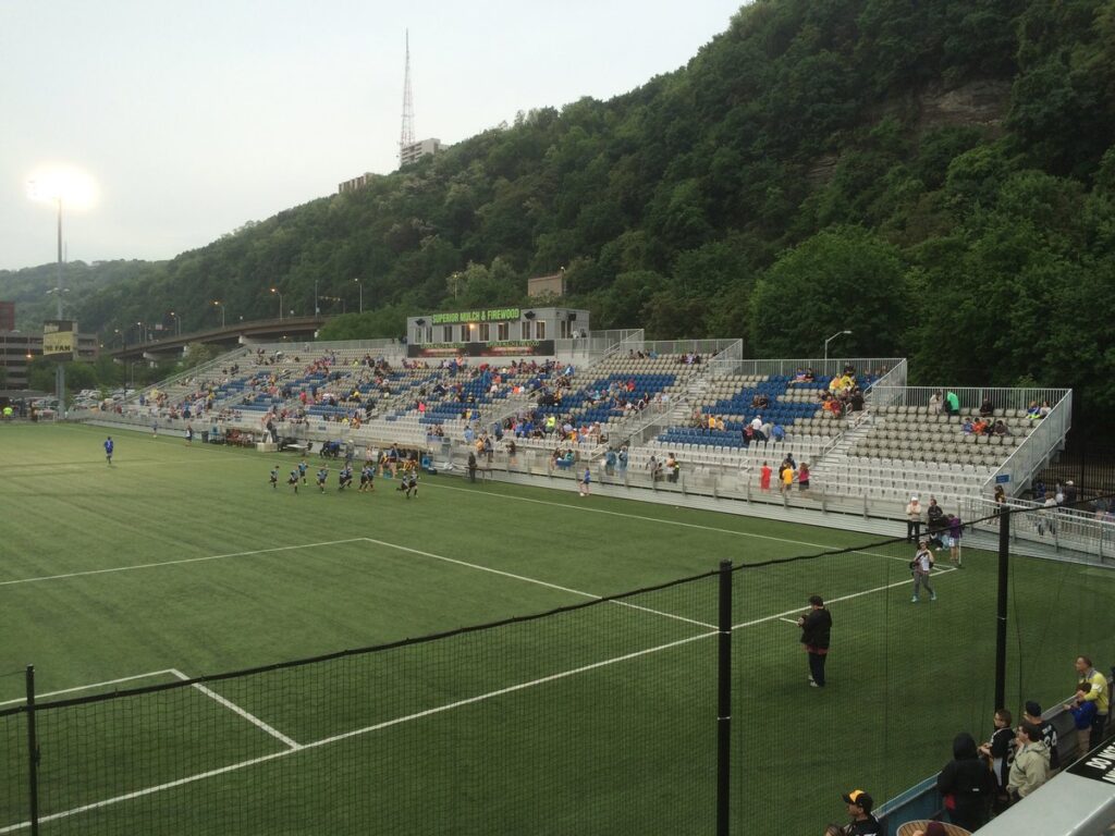 Exterior of Highmark Stadium, home of the Buffalo Bills