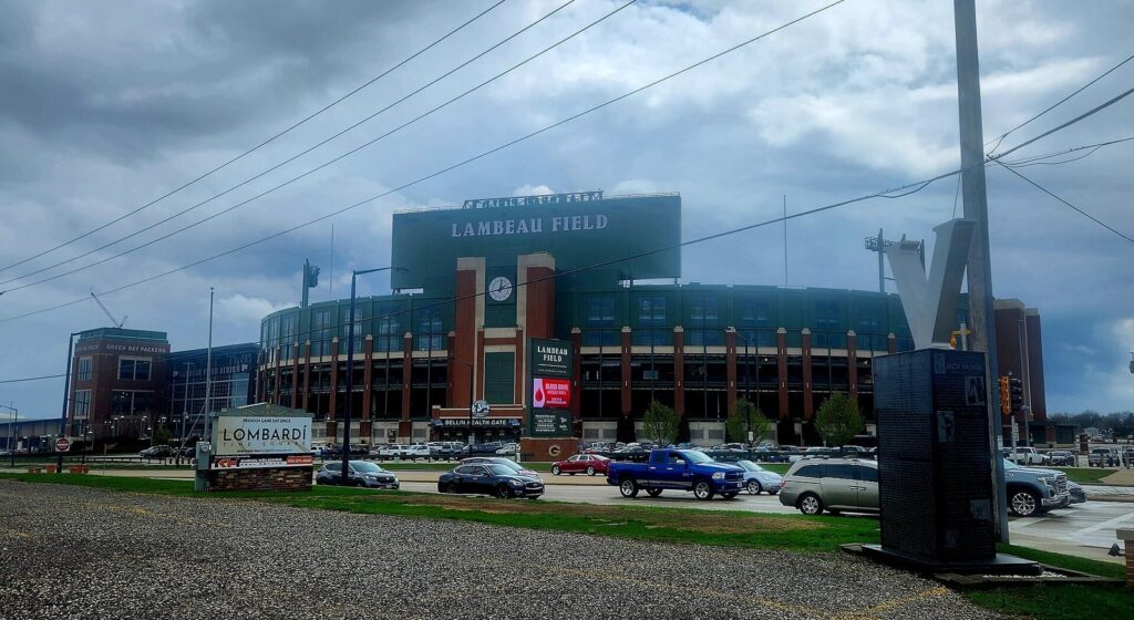 Exterior view of Lambeau Field in Green Bay, Wisconsin