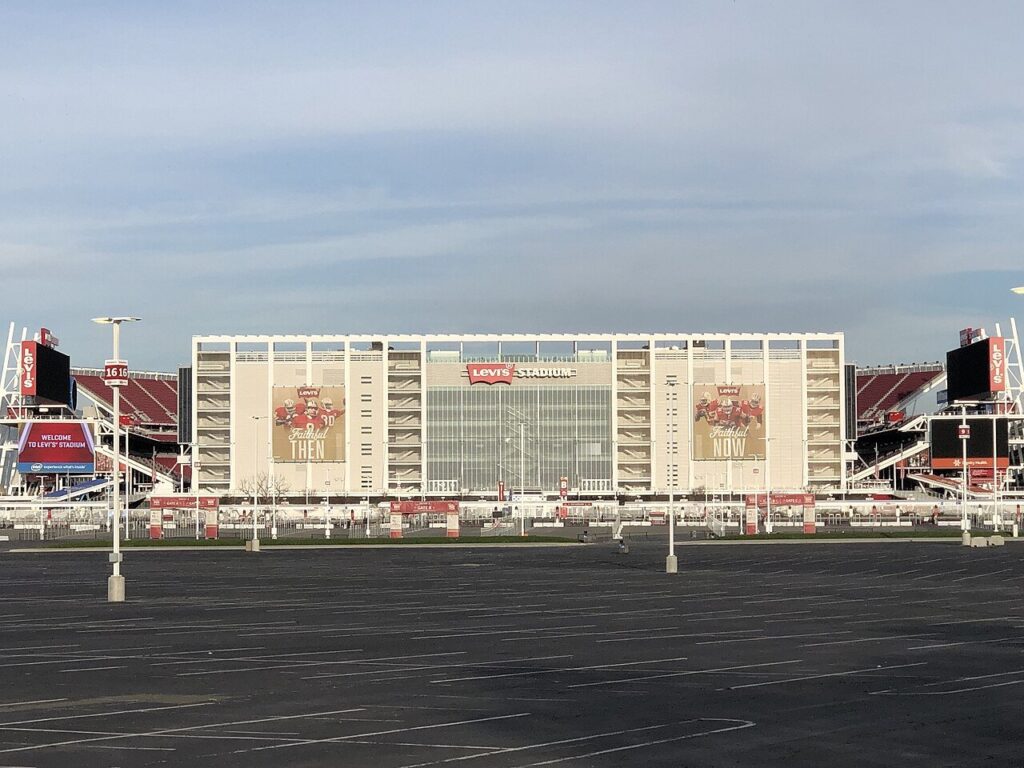 Exterior of Levi's Stadium in Santa Clara