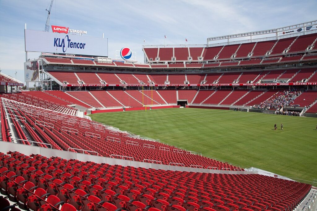 Interior of Levi's Stadium looking toward the field