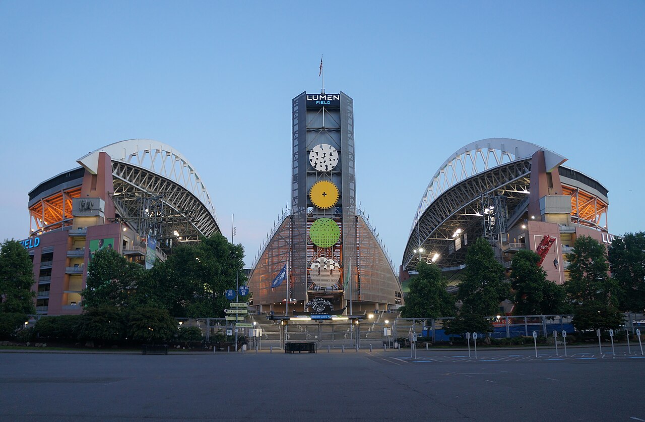 Lumen Field at dusk