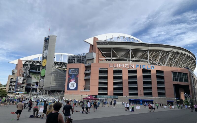 Exterior of Lumen Field in Seattle, home of the Seahawks