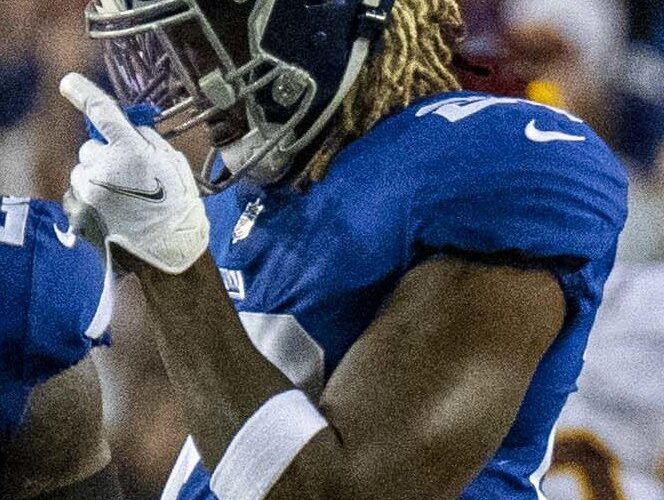 Xavier McKinney with the New York Giants in September 2021