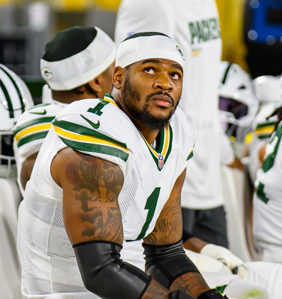 Micah Parsons in a Green Bay Packers uniform in 2025