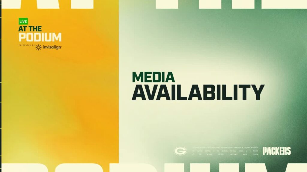 Green Bay Packers media availability graphic, coordinator press conferences, October 20, 2026
