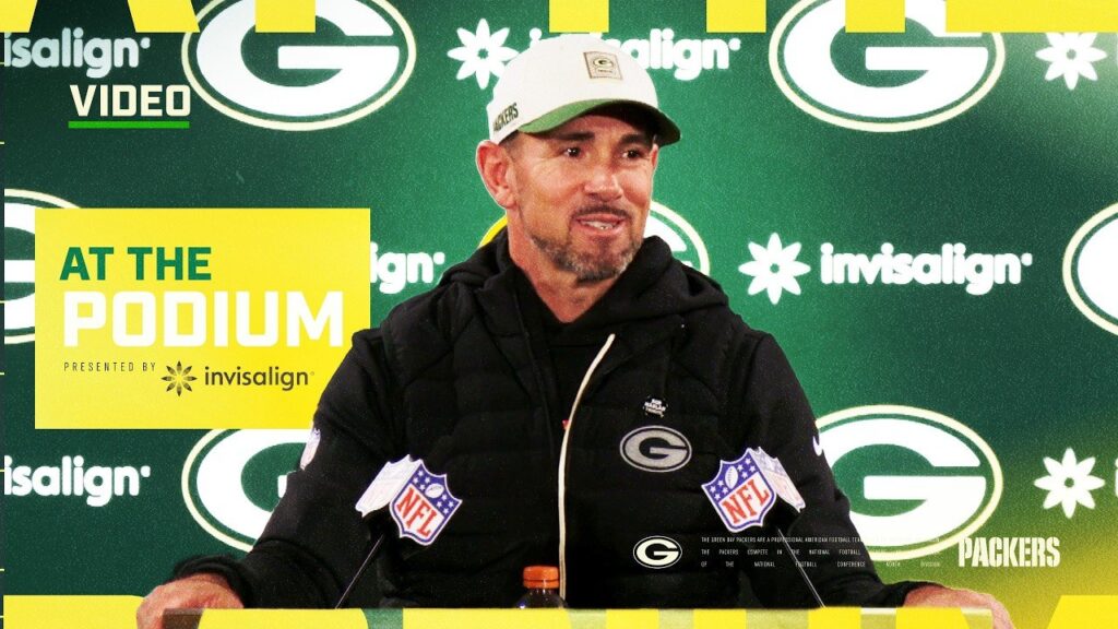 Green Bay Packers head coach Matt LaFleur at his postgame press conference after the win over the Carolina Panthers, October 29, 2026