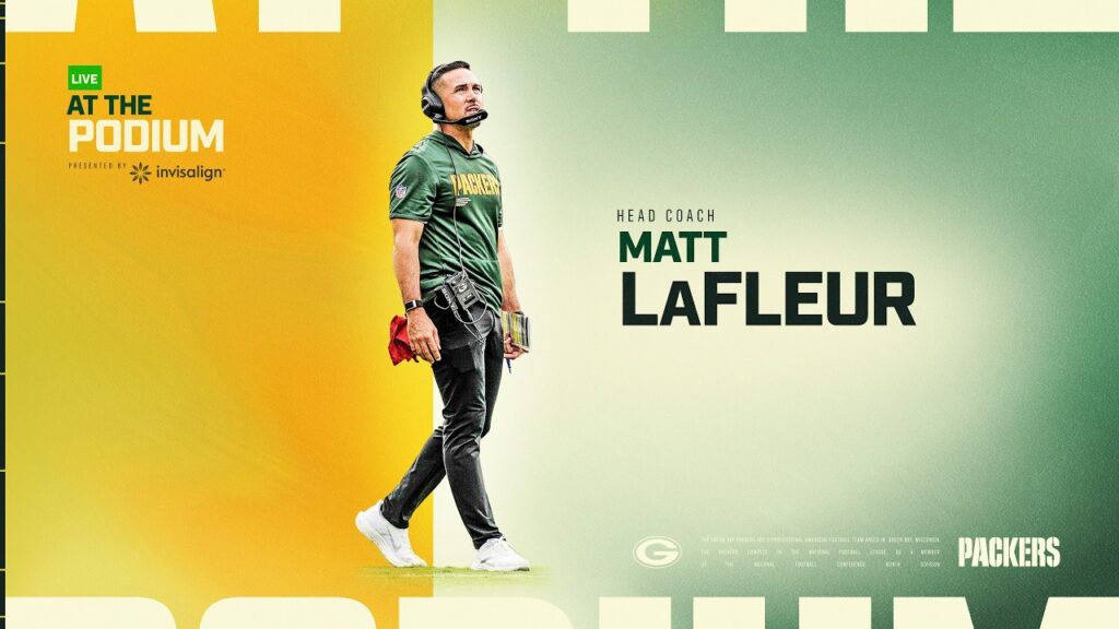 Matt LaFleur press conference graphic, Green Bay Packers, October 19, 2026
