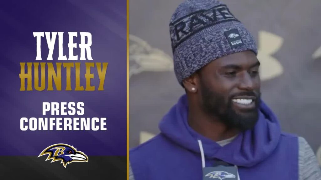Baltimore Ravens quarterback Tyler Huntley speaking to reporters, October 23, 2026