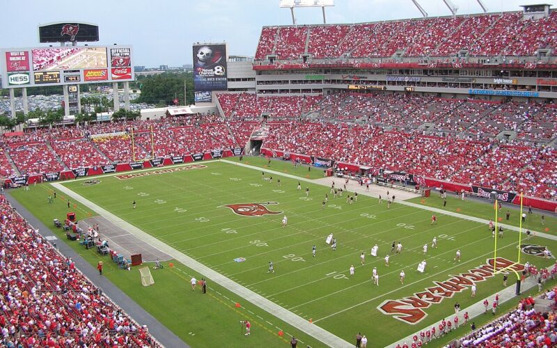 Raymond James Stadium in Tampa, Florida, home of the Buccaneers.