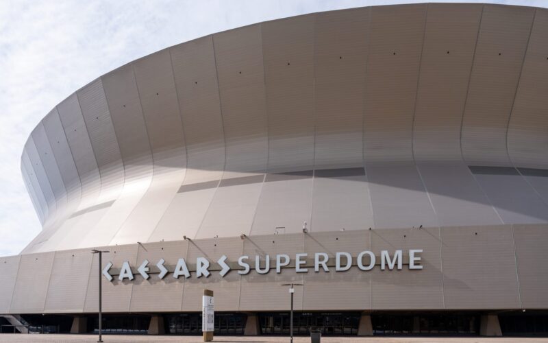 Exterior of the Caesars Superdome, home of the New Orleans Saints