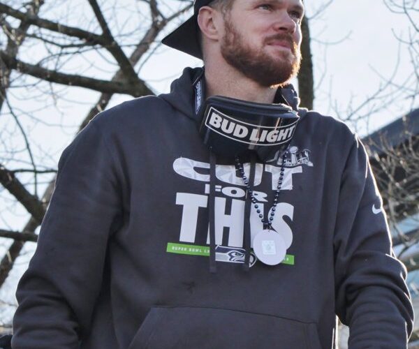 Sam Darnold at the Seahawks Super Bowl LX parade