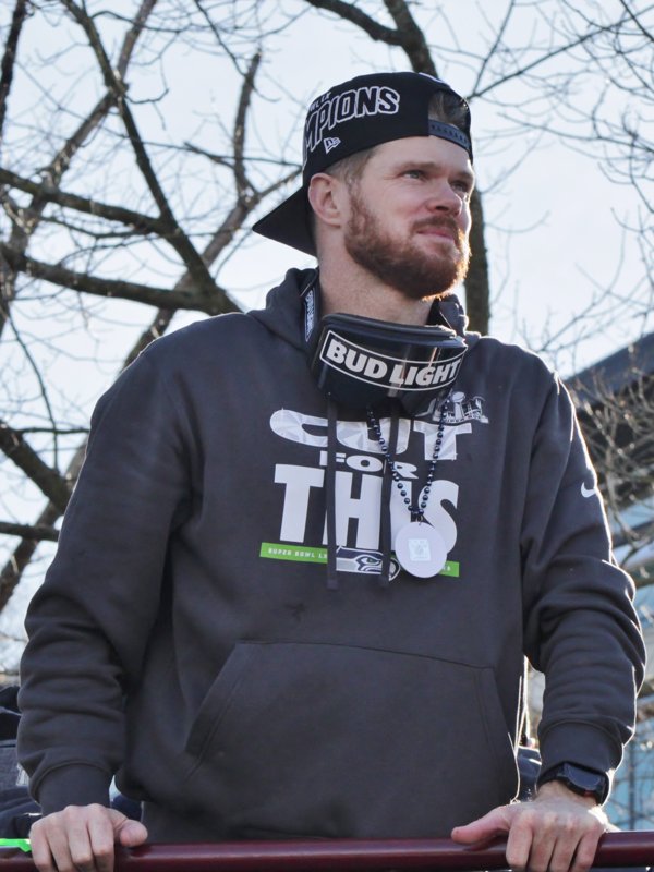Sam Darnold at the Seahawks Super Bowl LX parade