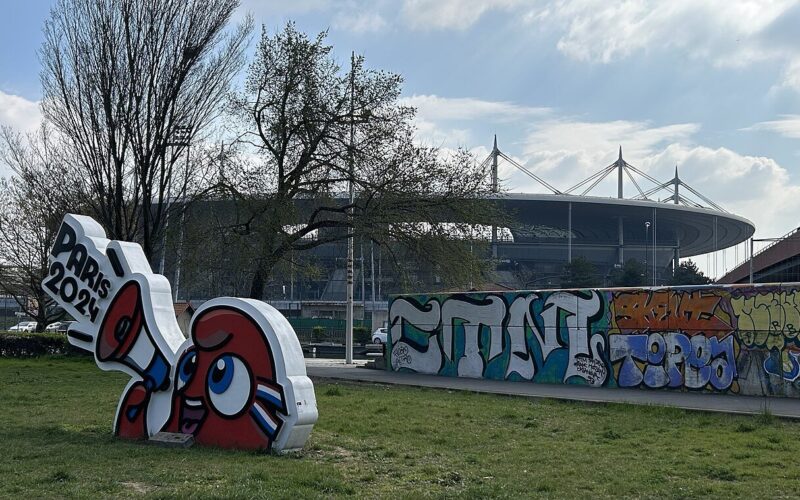 Exterior view of Stade de France in Saint-Denis
