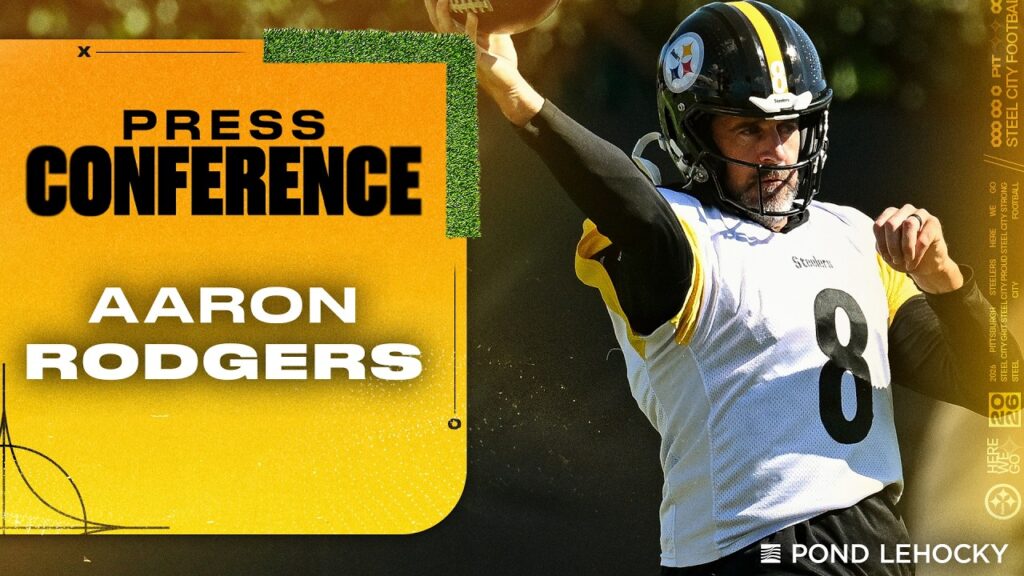 Aaron Rodgers Steelers press conference on road games and Buccaneers, October 2026