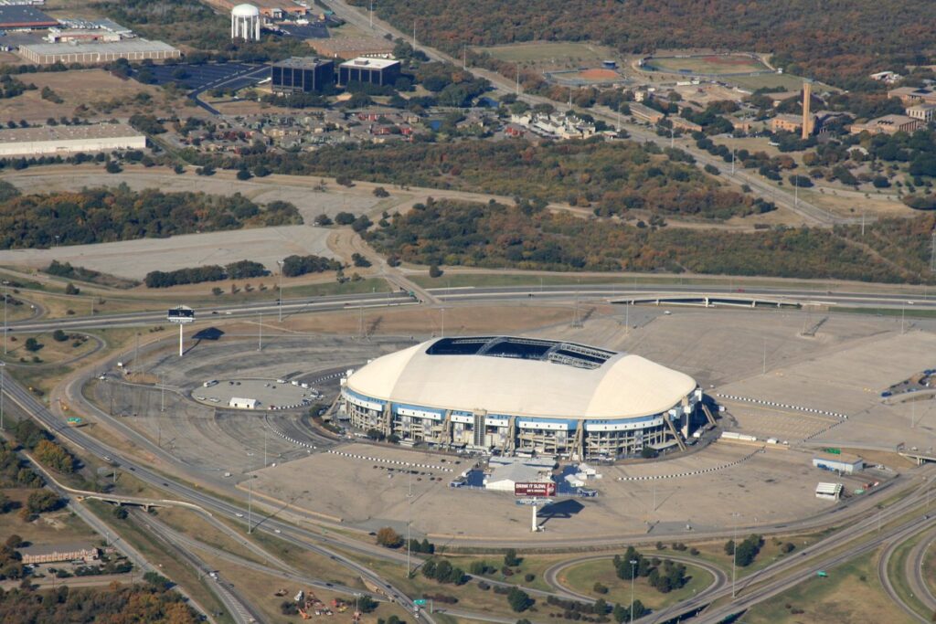 Aerial view of Texas Stadium in Irving, Texas