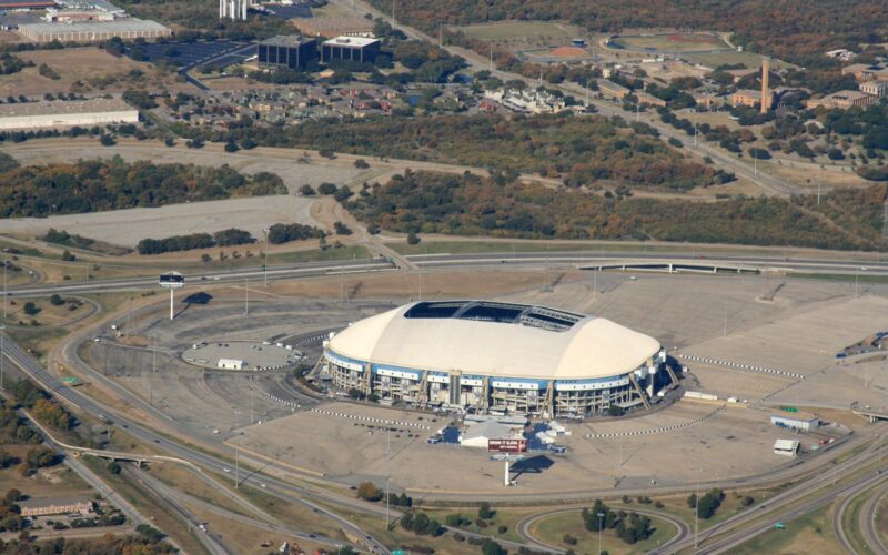 Aerial view of Texas Stadium in Irving, Texas