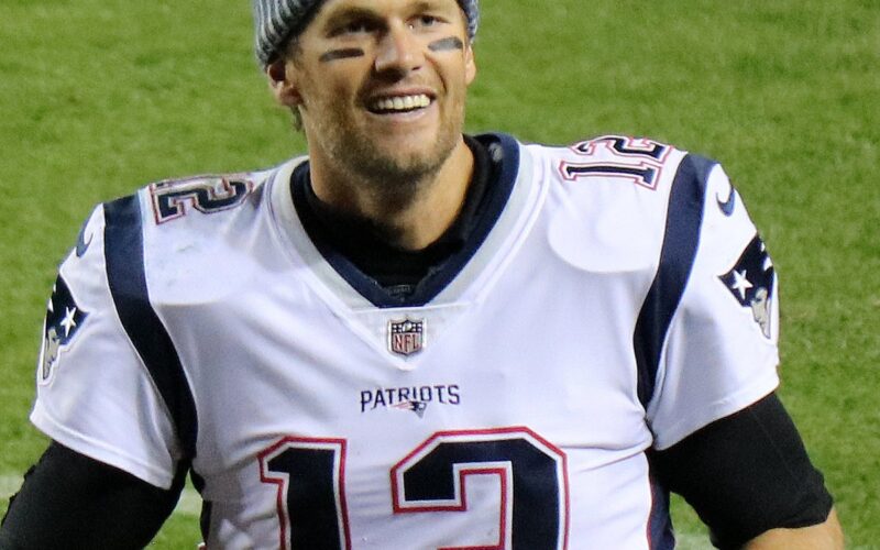 Tom Brady of the New England Patriots smiling in 2017