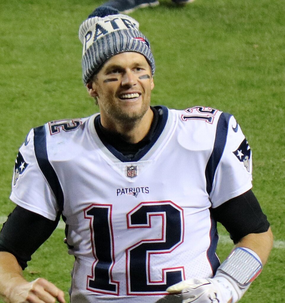 Tom Brady of the New England Patriots smiling in 2017