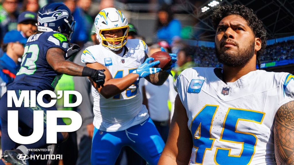 Chargers edge rusher Tuli Tuipulotu during the Week 4 game against the Seattle Seahawks